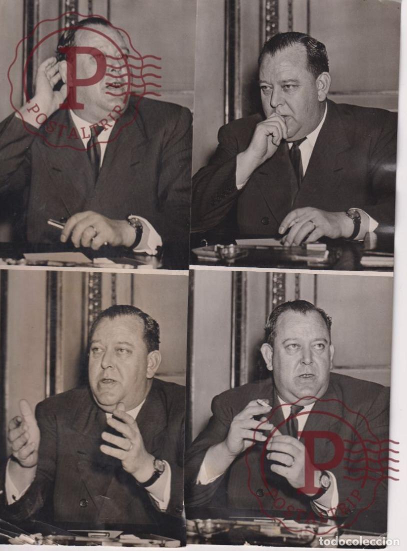 Fotografia antiga: 4 PHOTOS NATIONS UNIES SECRETAIRE GENERAL M TRYGUE LIE 24*18CM