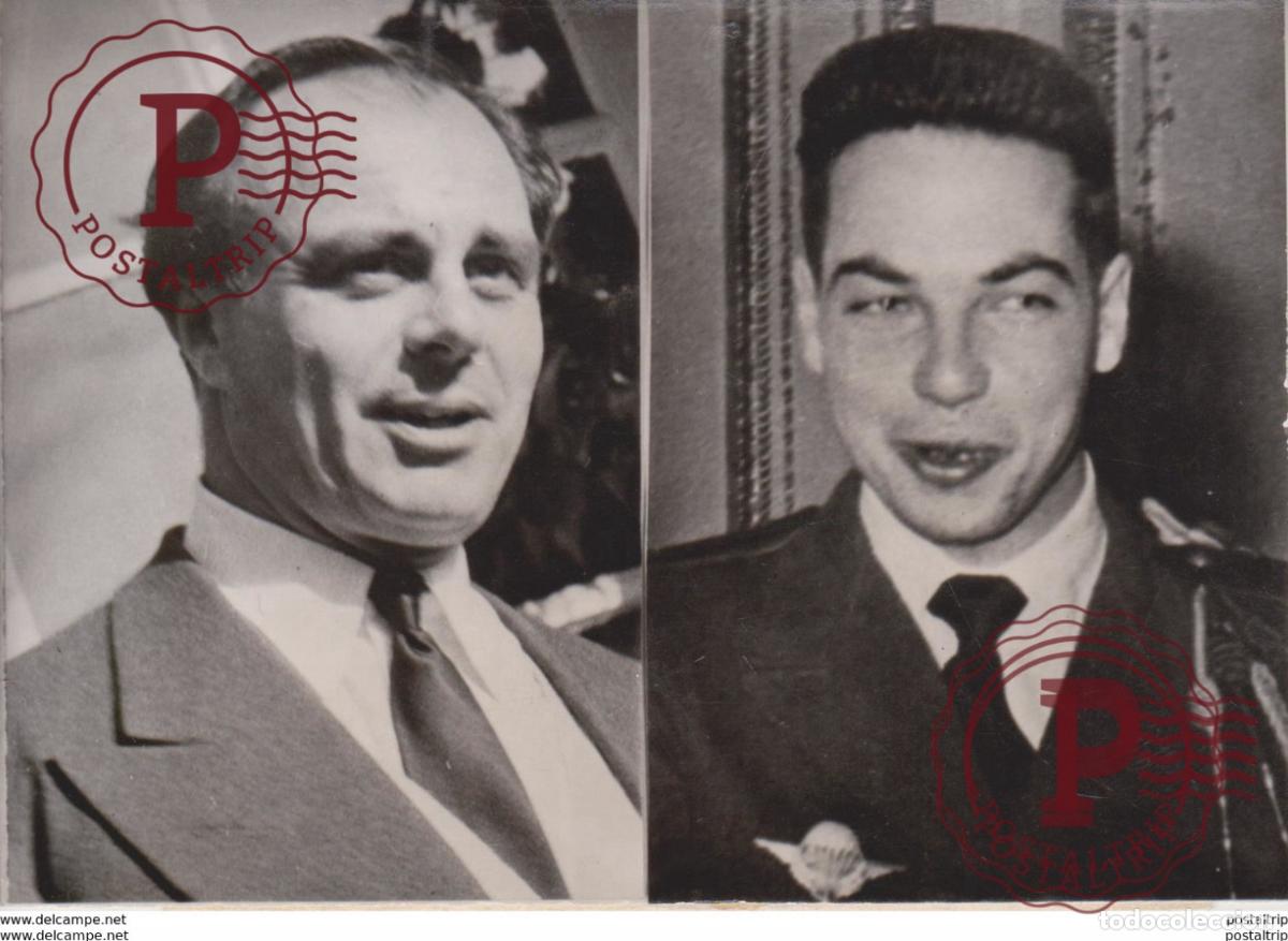 Fotografia antiga: LES FAMILLES PRINCIERES EN DEUIL 1960 PRINCE ALI KHAN Y PRINCE FRAN&Ccedil;OIS DE FRANCE