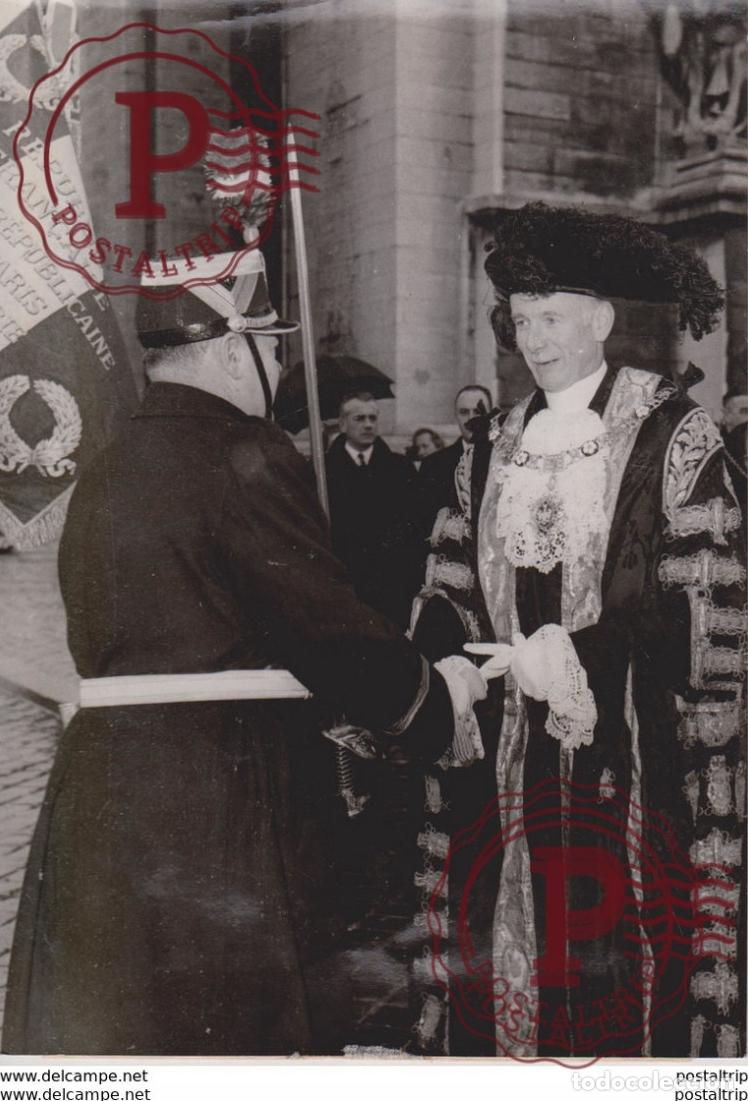 Antique Photography: LE LORD MAIRE DE LONDRES A PARIS SIR EDMUND STOCKDALE LONDON ET LADY LOUISE STOCKDALE LARC DE TRIO