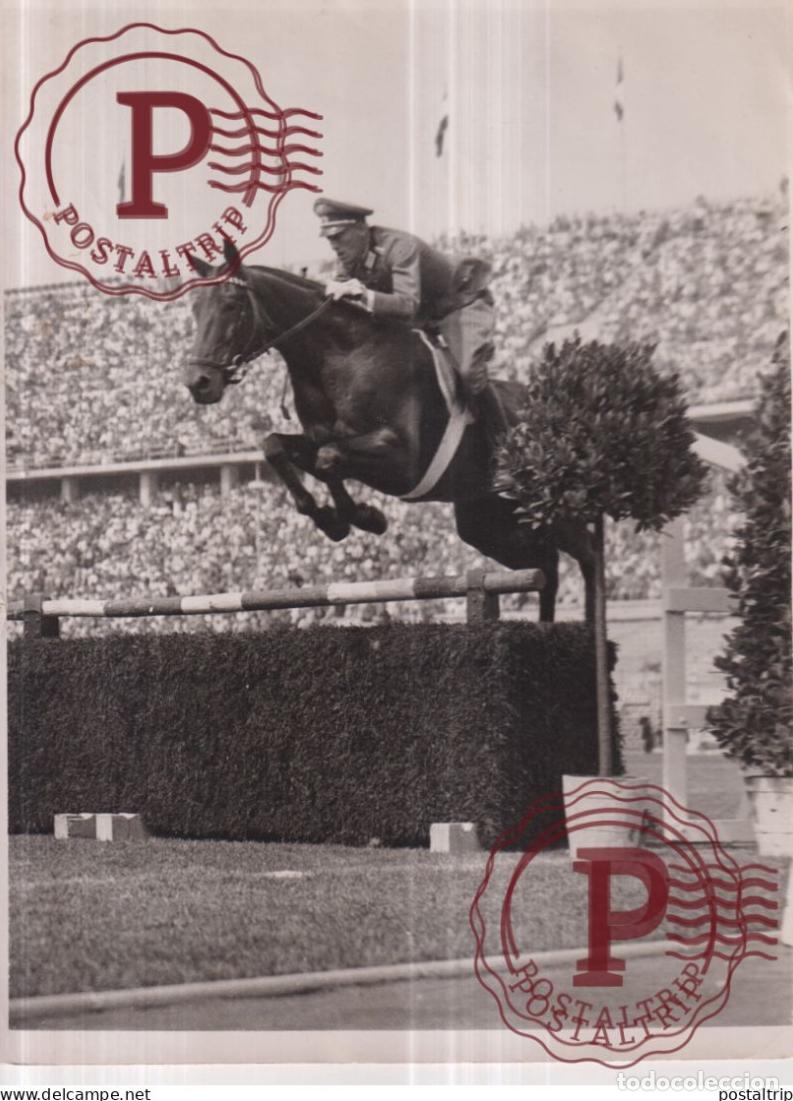 Fotograf&iacute;a antigua: JUMPING STUBBENDORF ALLEMAND OLYMPIASTADION 24*18CMSTUBBENDORF