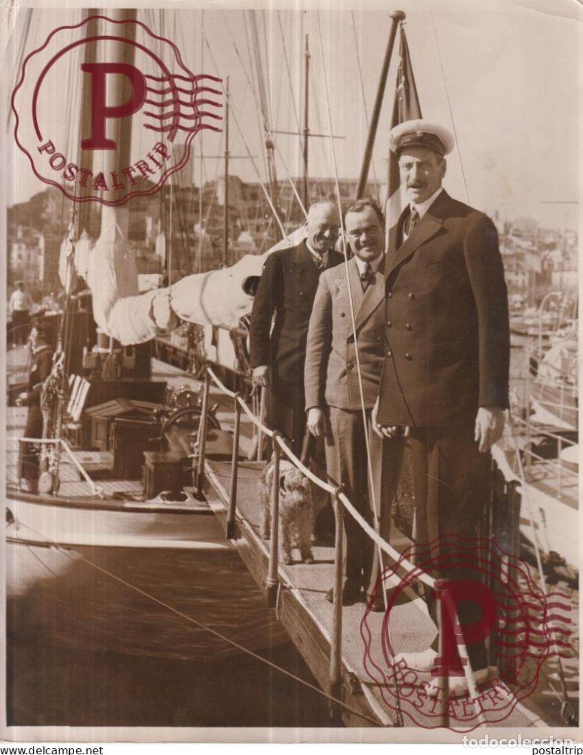 Fotograf&iacute;a antigua: KING OF DENMARK IN CANNES FRANCE 25*20CM