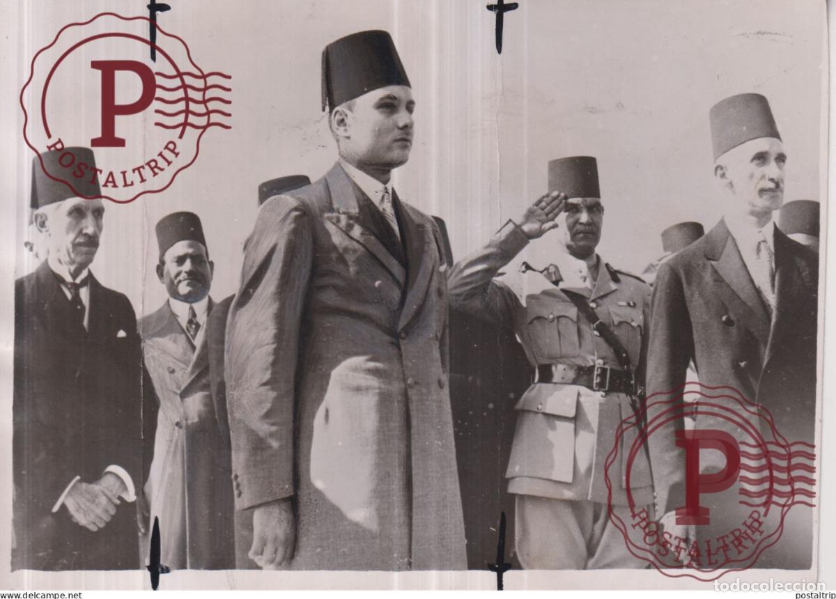 Fotograf&iacute;a antigua: ROI FAROUK EGYPTE ALEXANDRIE CRACKS SEE SCAN 19*14CM