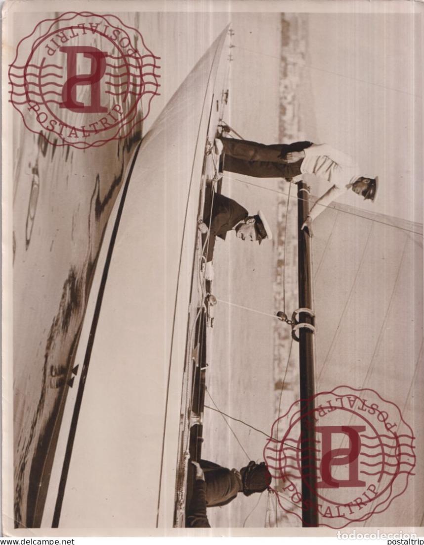 Fotograf&iacute;a antigua: KING OF DENMARK DANMARK YACHTING FRANCE CANNES 25*20CM