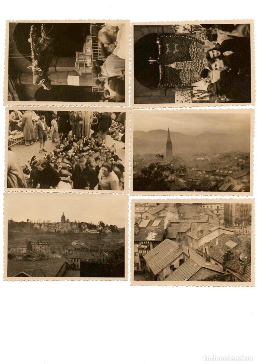 Fotograf&iacute;a antigua: LOTE 6 FOTOGRAFIAS VISTAS DE BILBAO (BASILICA DE BEGO&Ntilde;A, PLAZA NUEVA STO. TOMAS...) A&Ntilde;OS 50