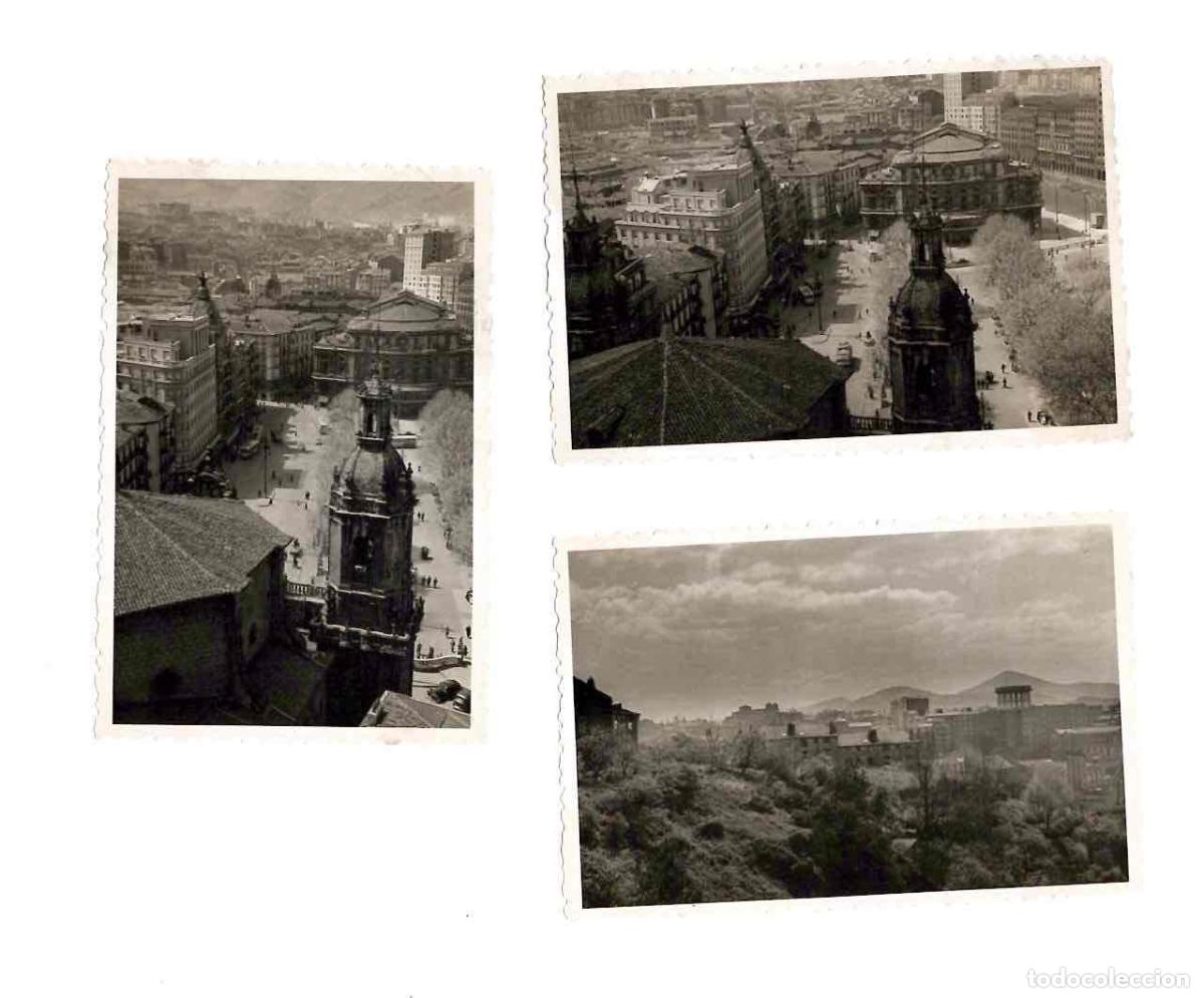 Photographie ancienne: LOTE 3 FOTOGRAFIAS VISTAS DE BILBAO (TORRES DEL CARMELO, SANTUCHU Y ARENAL). BIZKAIA. A&Ntilde;O 1954