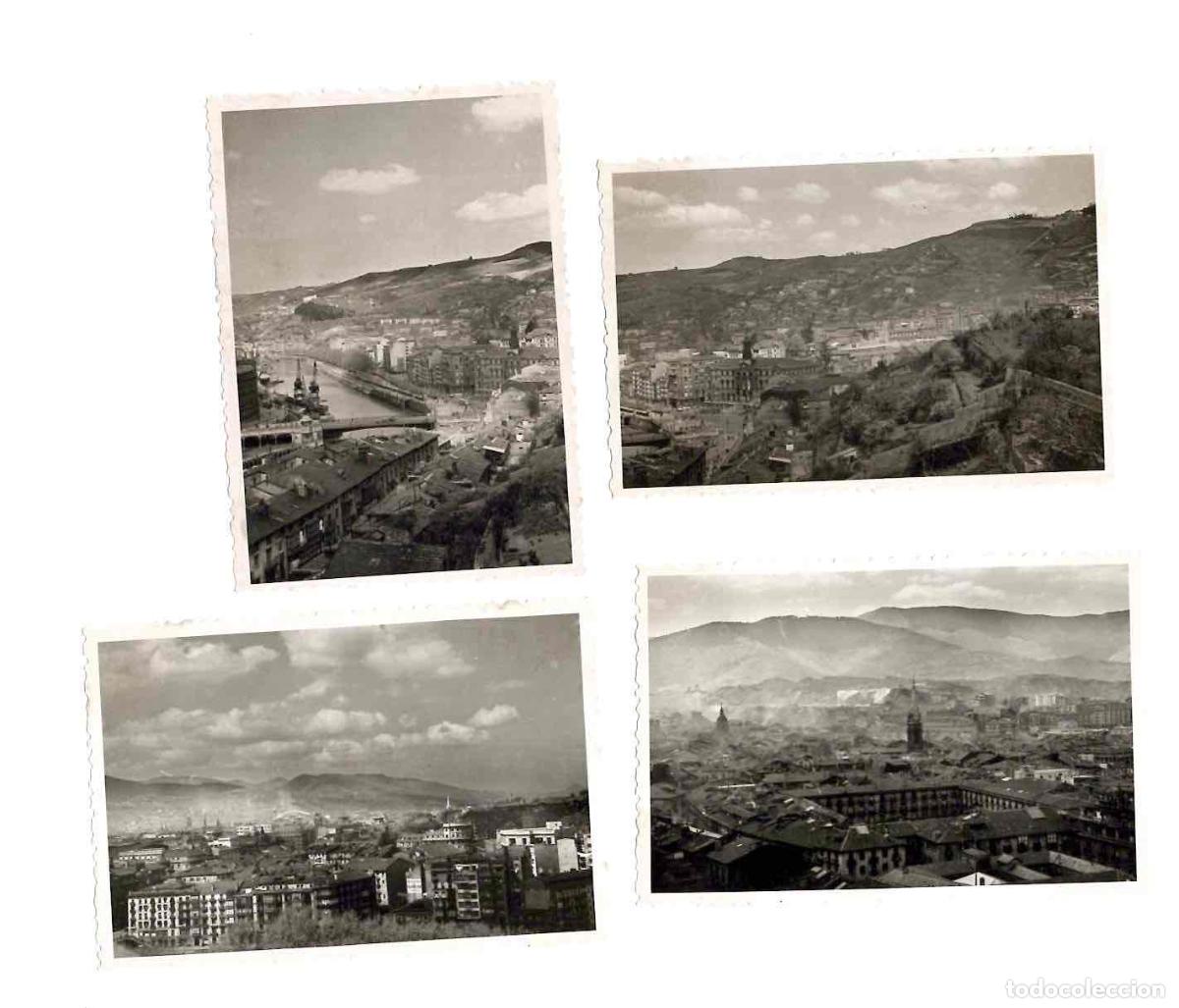Fotograf&iacute;a antigua: LOTE 4 FOTOGRAFIAS VISTAS DE BILBAO. BIZKAIA. A&Ntilde;O 1954