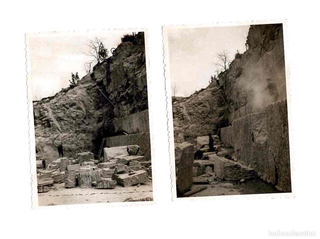 Fotograf&iacute;a antigua: LOTE 2 FOTOGRAFIAS CANTERAS DE CALIZA MA&Ntilde;ARIA, DURANGO. BIZKAIA. A&Ntilde;OS 50