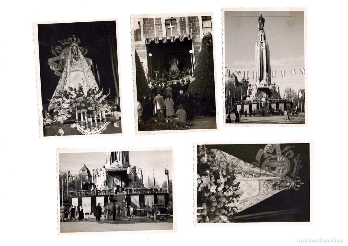 Fotograf&iacute;a antigua: LOTE 5 FOTOGRAFIAS MONUMENTO SAGRADO CORAZON DE BILBAO Y RECIBIMIENTO VIRGEN DE BEGO&Ntilde;A. BILBAO