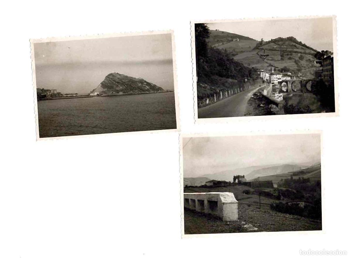 Fotograf&iacute;a antigua: LOTE 3 FOTOGRAFIAS VISTAS DE ELGOIBAR Y RATON DE GUETARIA. GIPUZKOA. A&Ntilde;O 1953