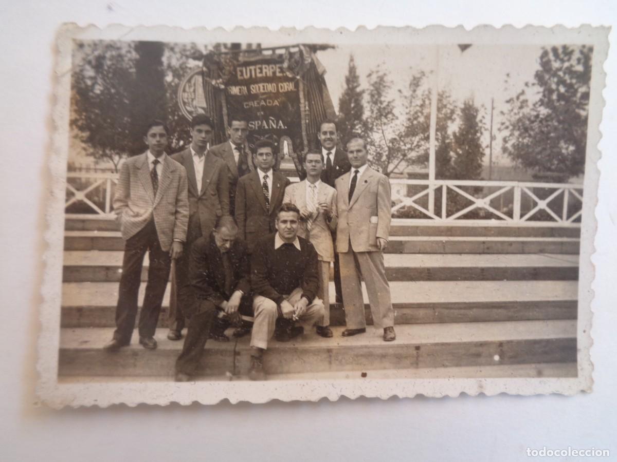 Fotograf&iacute;a antigua: FOTO MIEMBROS DE &uml; EUTERPE &uml;. PRIMERA SOCIEDAD CORAL CREADA EN ESPA&Ntilde;A