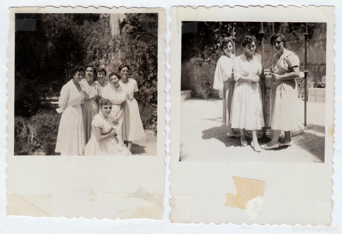 Fotograf&iacute;a antigua: 2 fotos. Chicas. Jardines de Infancia, Mallorca. A&ntilde;os 50 g aa