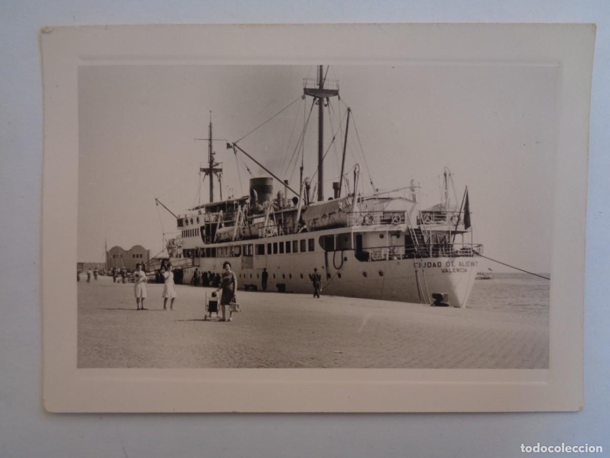 Fotograf&iacute;a antigua: FOTO DE BARCO LLAMADO &uml; CIUDAD DE ALICANTE &uml;, VALENCIA . CORREO DE MALAGA