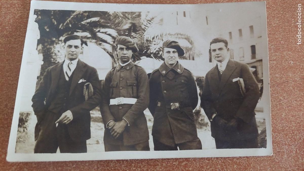 Fotograf&iacute;a antigua: Antigua foto postal soldados 69 regimiento de artiller&iacute;a alfonsina