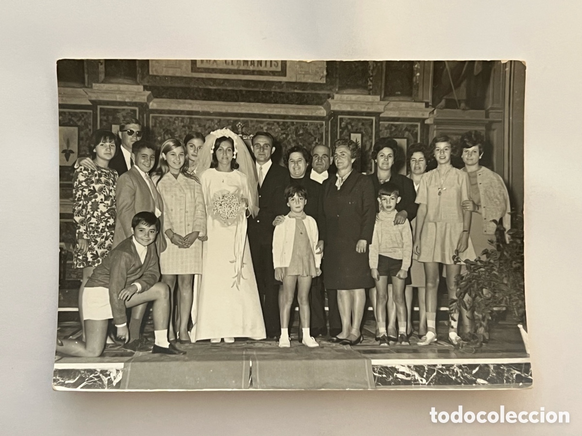 Fotograf&iacute;a antigua: CHIVA (Valencia) Fotograf&iacute;a El D&iacute;a de nuestra Boda. Recuerdo familiar. Fotos V. Burriel (h.1960?)