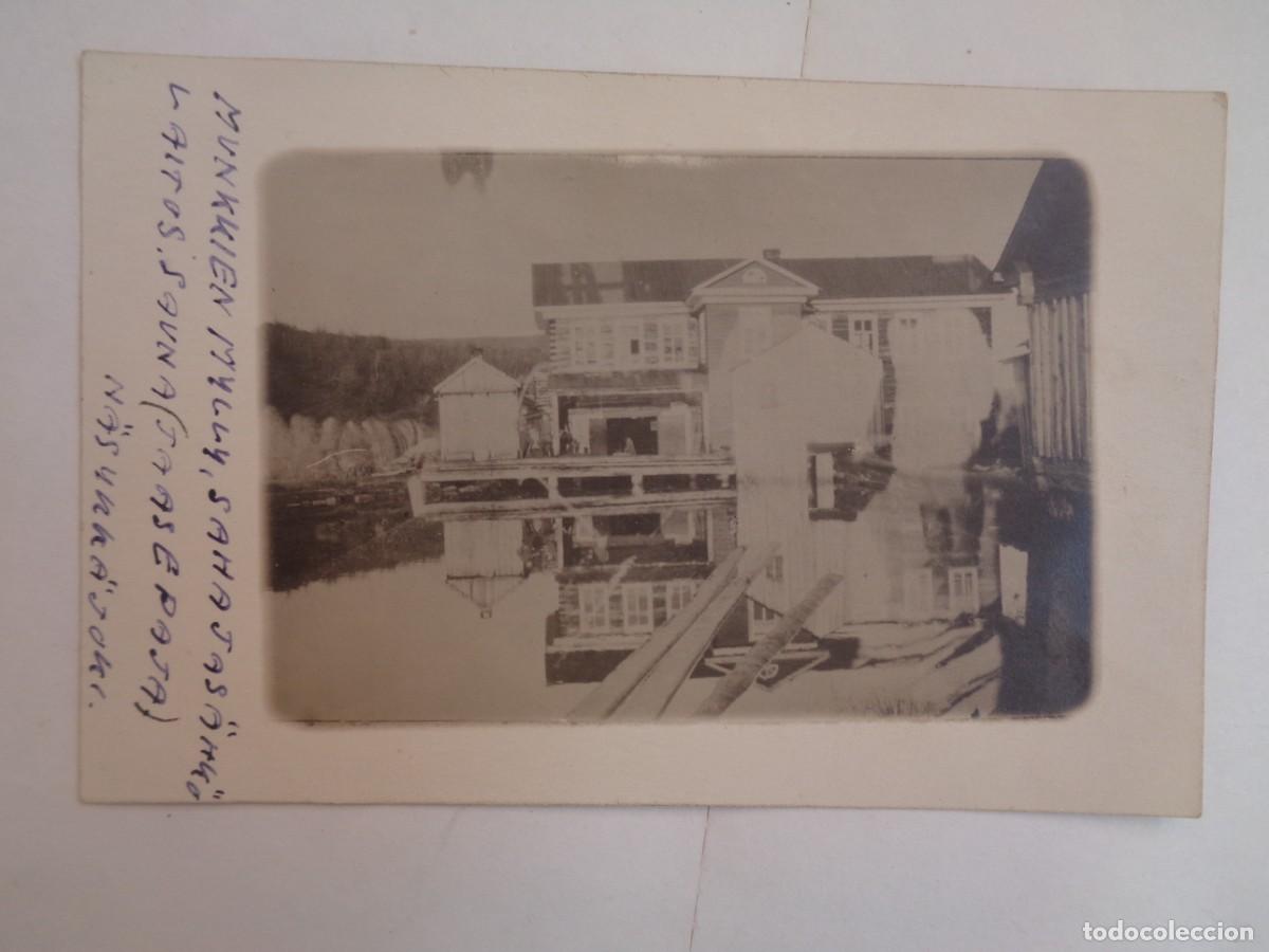 Fotograf&iacute;a antigua: FOTO DE ASERRADERO EN N&Auml;SYNKAJOKI ( FINLANDIA ), PRINCIPIOS DE SIGLO