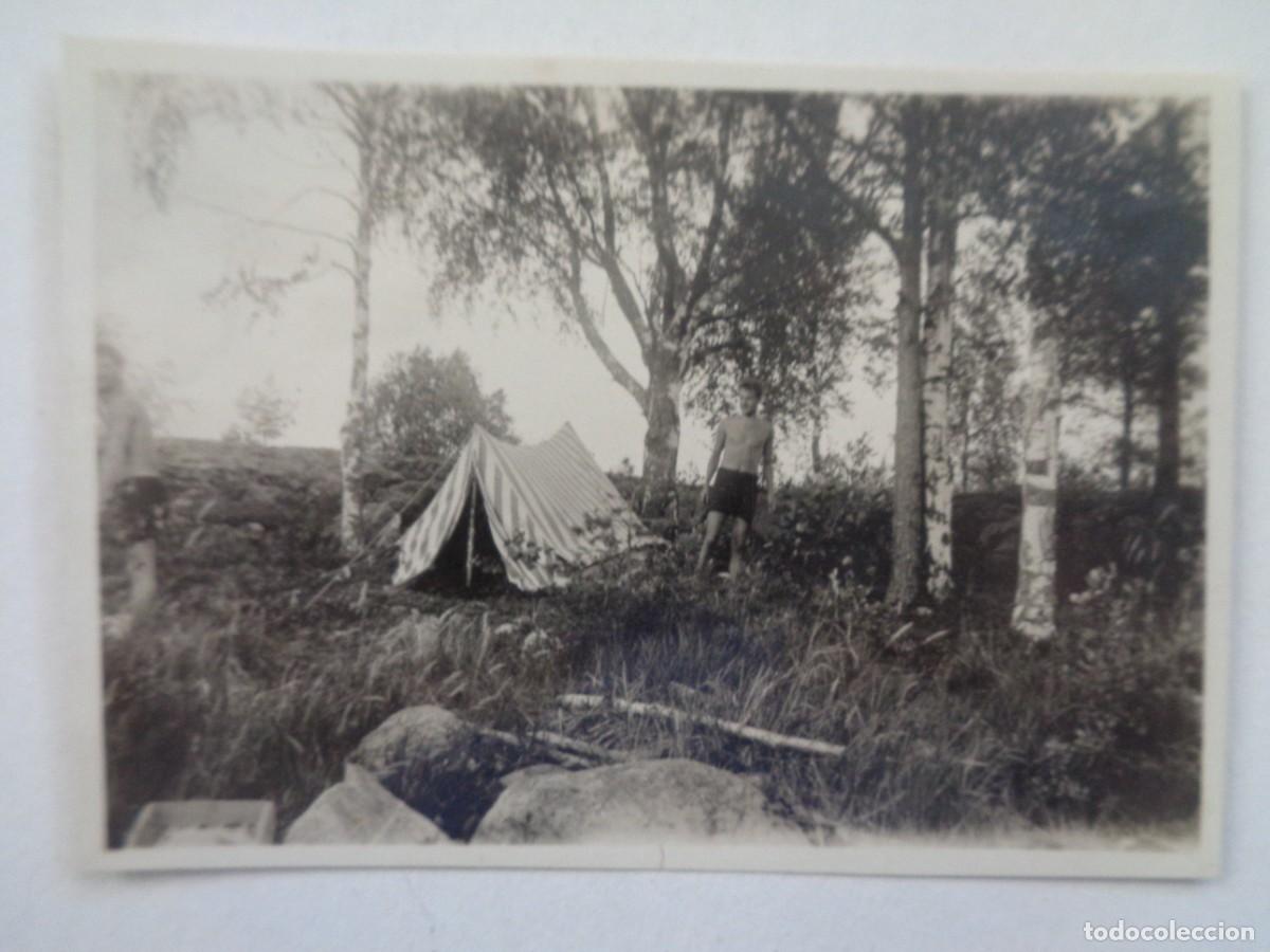 Alte Fotografie: FOTO DE JOVEN CAMPISTA , QUIZAS BOY SCOUT. TIENDA DE CAMPA&Ntilde;A, ETC . 1930