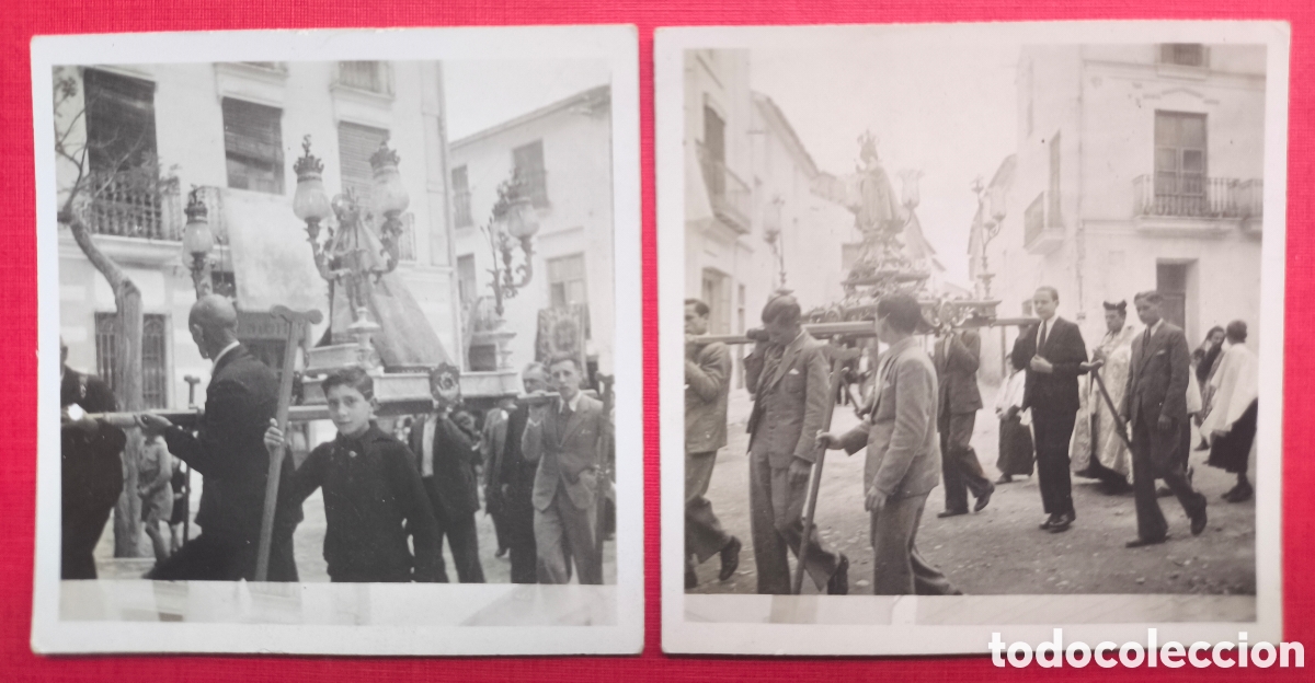 Fotograf&iacute;a antigua: ESPA&Ntilde;A PROCESI&Oacute;N LUGAR SIN IDENTIFICAR FOTOGRAF&Iacute;A LOTE 2 C. 1950