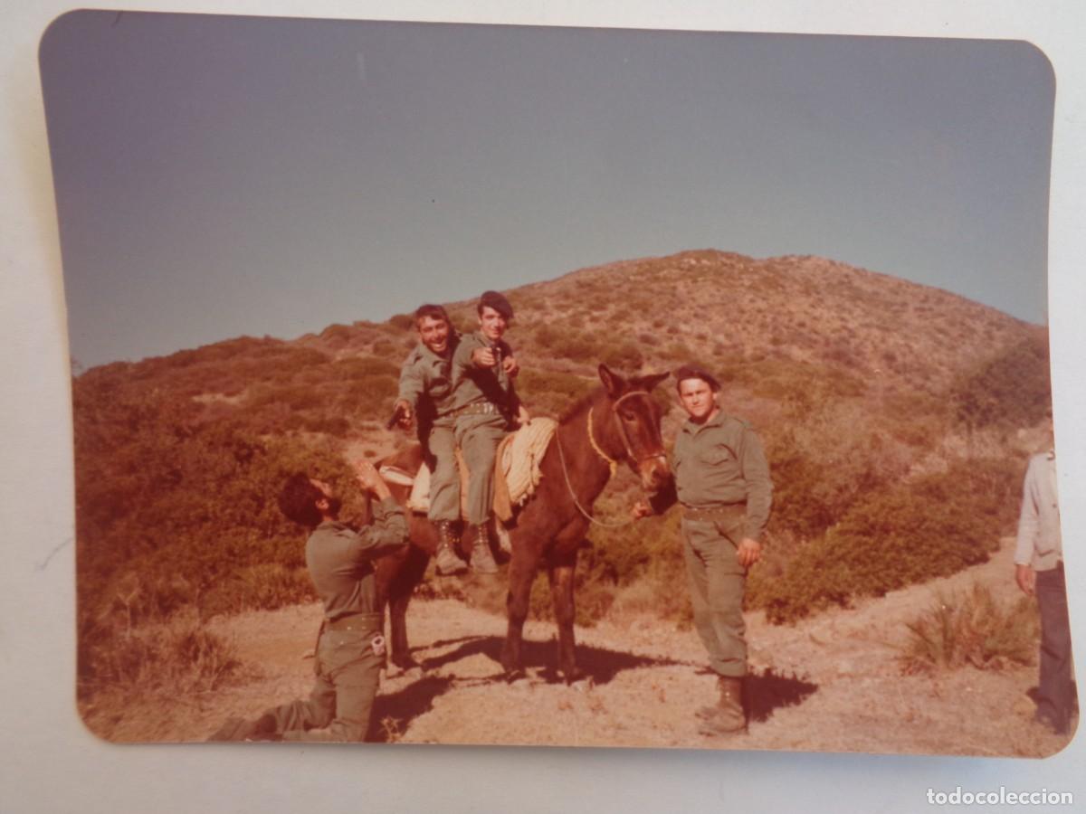 Fotograf&iacute;a antigua: FOTO DE MILITARES HACIENDO EL TONTO EN UN MULO, APUNTANDO CON &Igrave;STOLAS , ETC