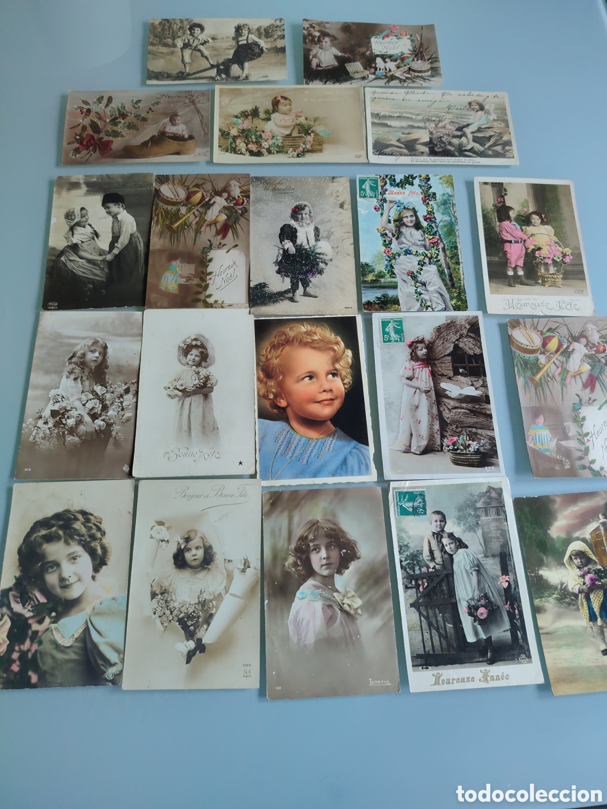 Alte Fotografie: Fotograf&iacute;as de estudio postal 1900