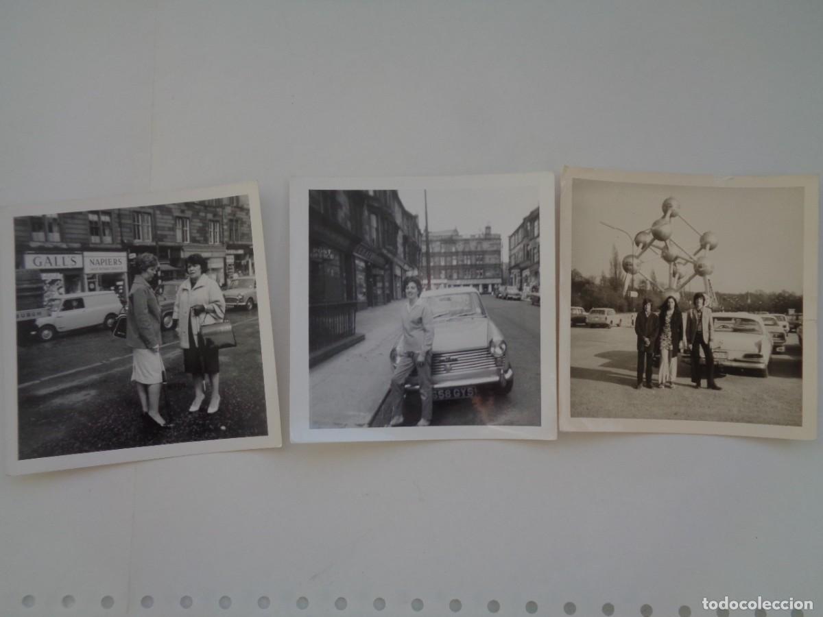 Fotograf&iacute;a antigua: LOTE DE 3 FOTOS DE GENTE Y COCHES DE EPOCA