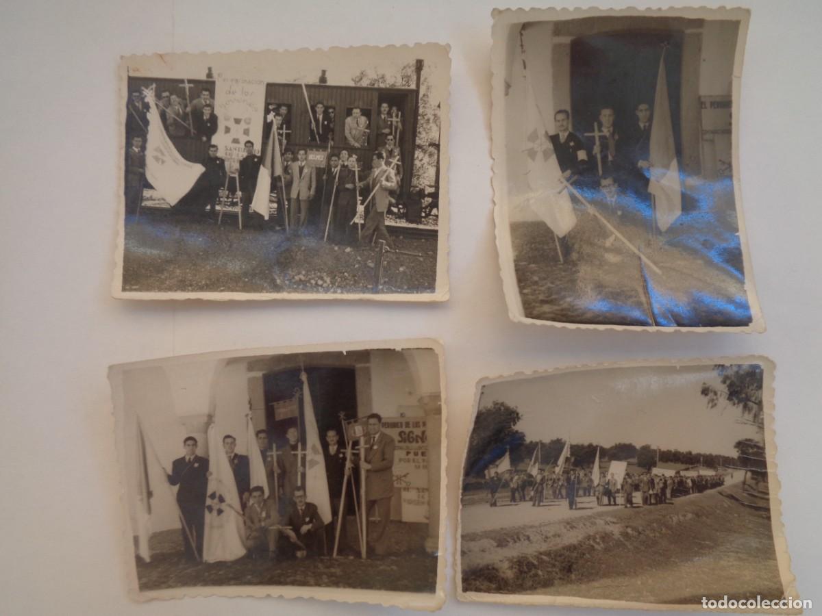 Fotograf&iacute;a antigua: LOTE 4 FOTOS ACCION CATOLICA DE PE&Ntilde;ARROYA PEREGRINACION VIRGEN DE LUNA ( POZOBLANCO ), 1951
