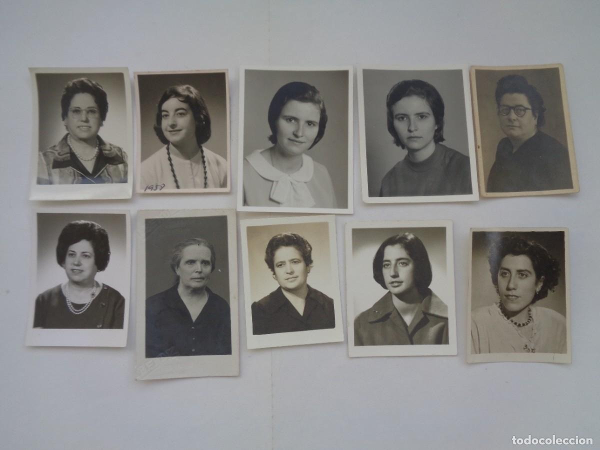 Fotograf&iacute;a antigua: LOTE DE 10 PEQUE&Ntilde;AS FOTOS PARA CARNET DE SE&Ntilde;ORAS