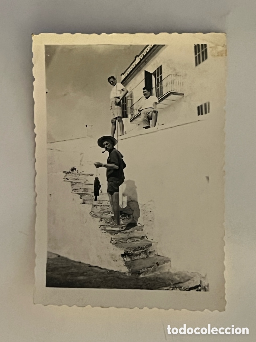 Fotograf&iacute;a antigua: PALMA DE MALLORCA. Fotograf&iacute;a Un d&iacute;a de pesca en Cala D&rsquo;or (a.1956) Med&iacute;das: 6,5 x 9 cm.,