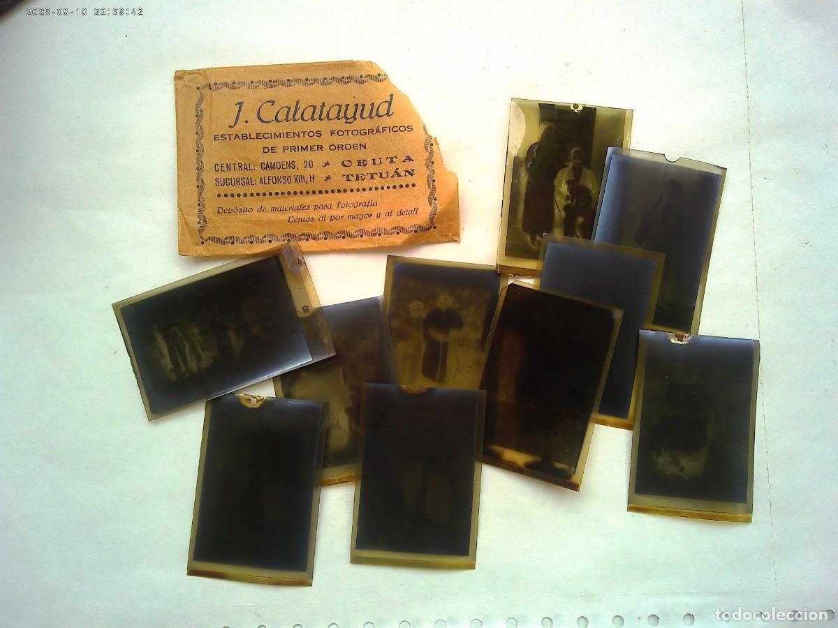 Fotograf&iacute;a antigua: SOBRE DE NEGATIVOS DE J. CALATAYUD, CEUTA - TETUAN, CON 10 NEGATIVOS: MOROS, MANTON MANILA. A&Ntilde;OS 20