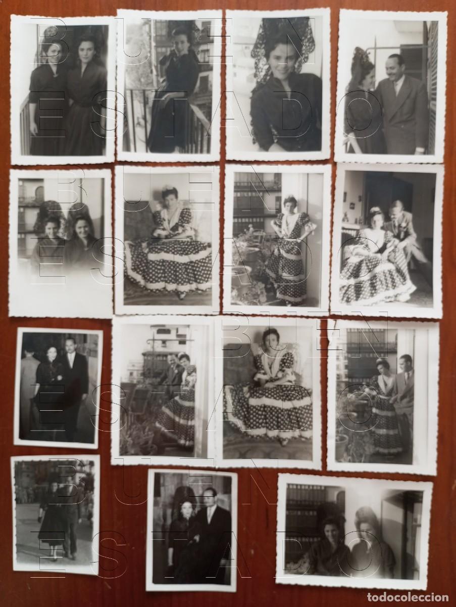 Fotografia antiga: SEVILLA SEMANA SANTA Y FERIA LOTE 15 FOTOGRAFIAS UNICAS 1954 FAMILIA ALTA SOCIEDAD U87