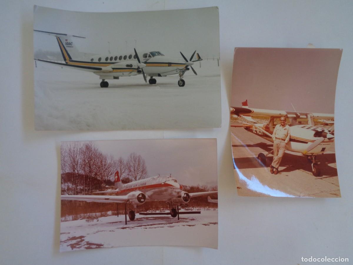 Fotograf&iacute;a antigua: LOTE DE 3 FOTOS DE AVIONES