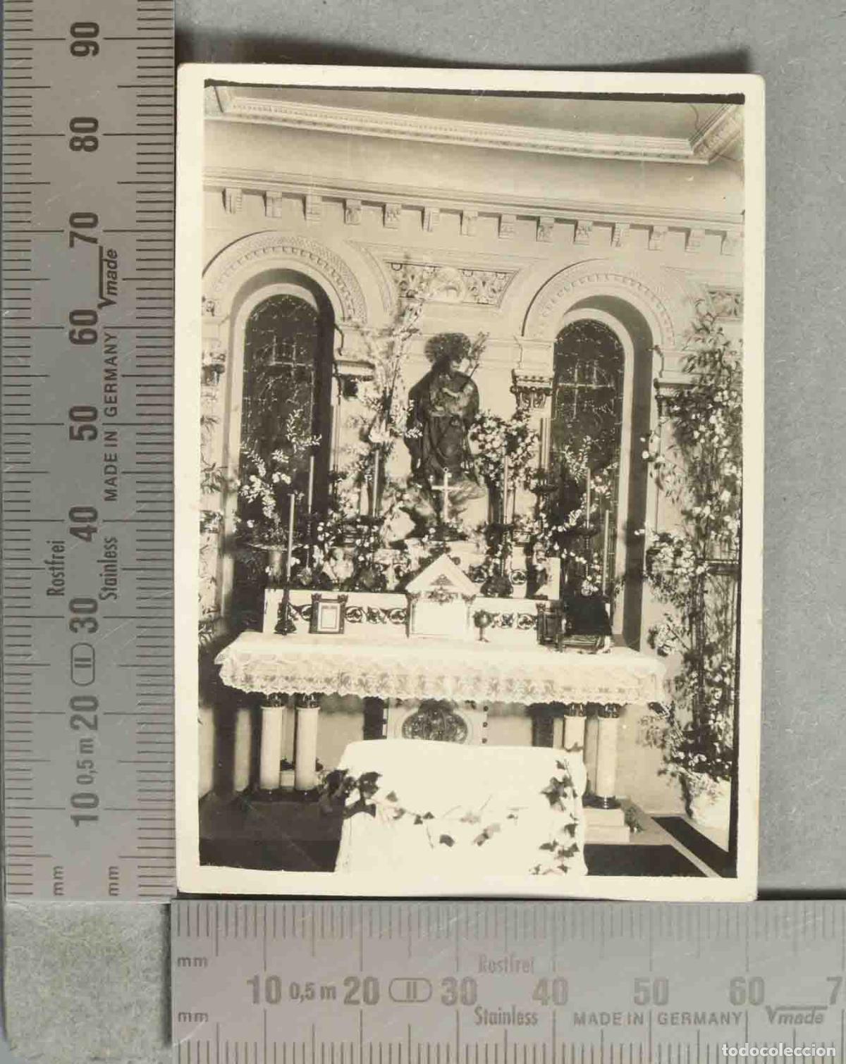 Fotograf&iacute;a antigua: FOTOGRAFIA. CAPILLA TRADICIONAL ALTAR PRIVADO hacia 1940