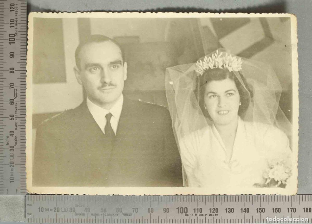 Fotografia antiga: FOTOGRAFIA. PAREJA DE NOVIOS BODA hacia 1940