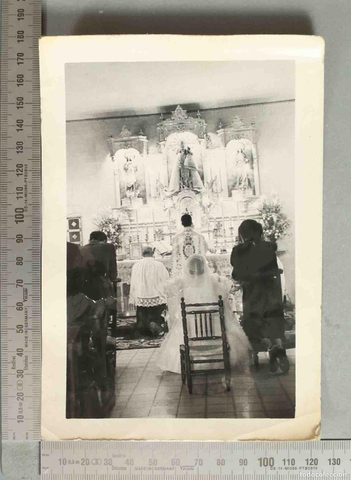 Fotografia antiga: FOTOGRAFIA. BODA EN CAPILLA PRIVADA CON NTRA SRA DE LOS DESAMPARADOS HACIA 1950