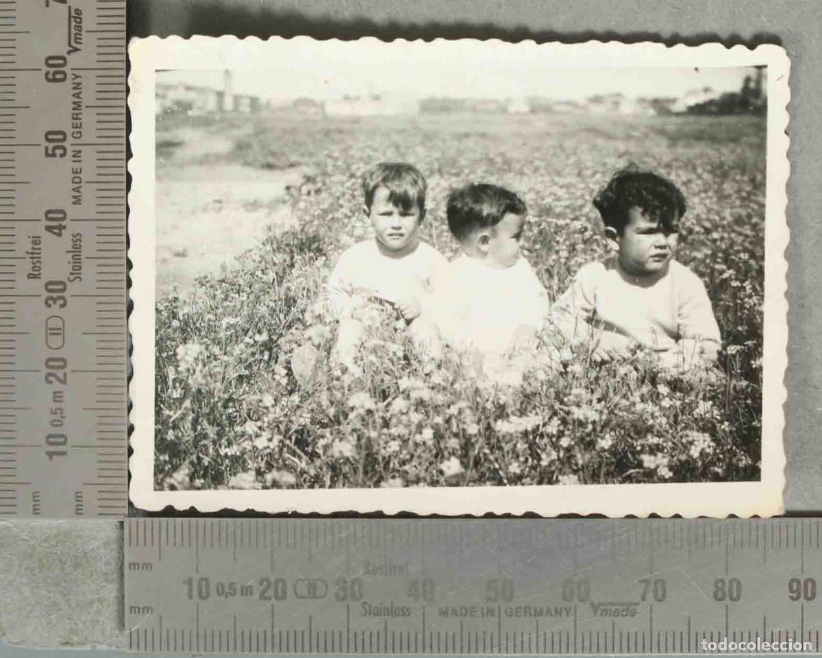 Fotografia antiga: FOTOGRAFIA. NI&Ntilde;OS EN EL CAMPO hacia 1940