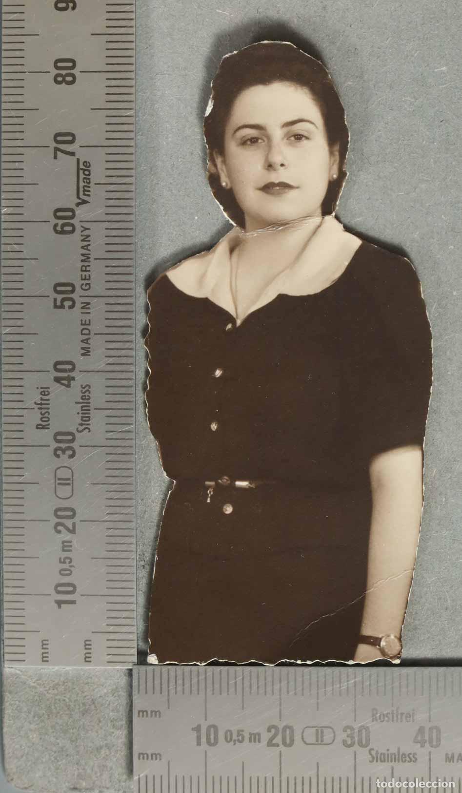 Fotografia antiga: FOTOGRAFIA. RETRATO MUJER SILUETA RECORTADA hacia 1940
