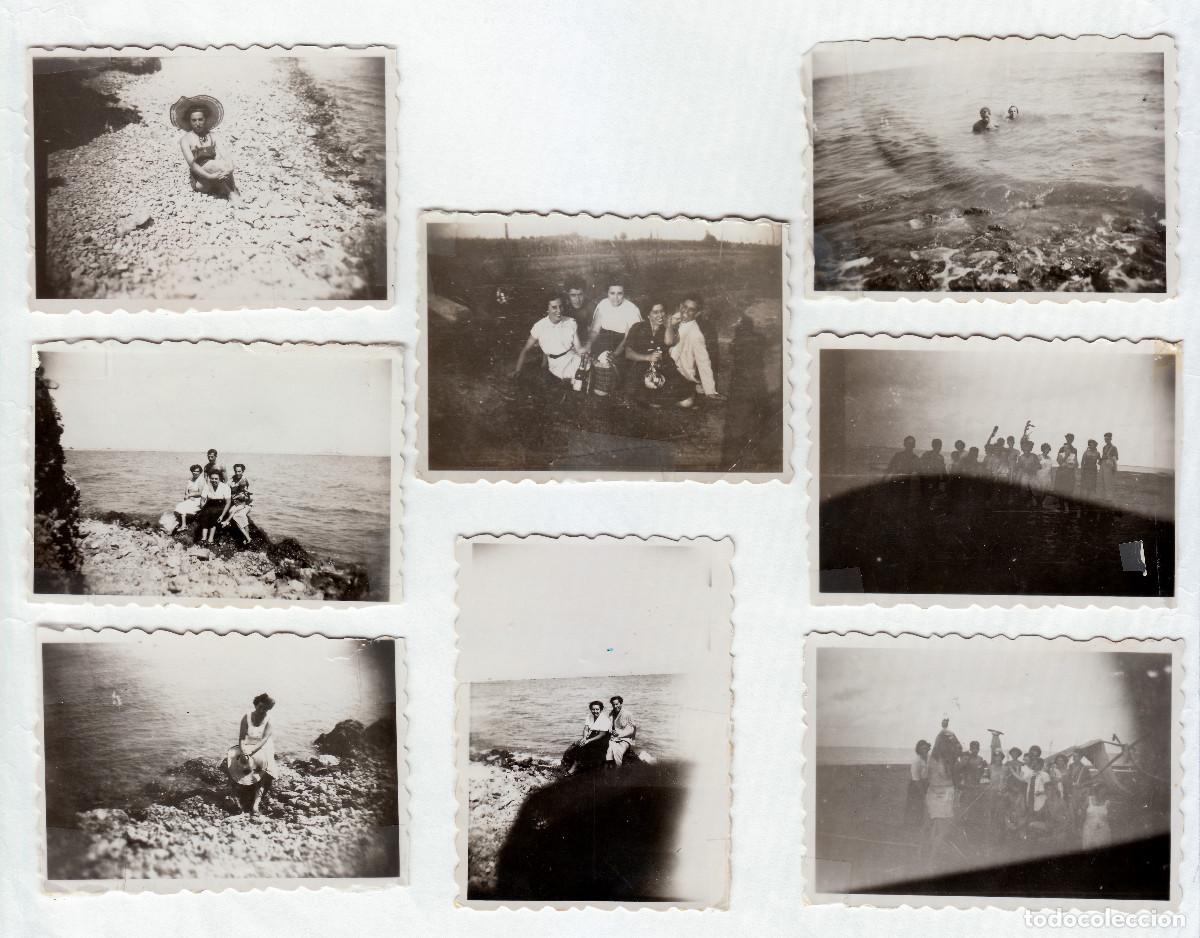 Fotograf&iacute;a antigua: 8 fotos. Playa. San Carlos de la R&aacute;pita, Tarragona. A&ntilde;os 50 g aa