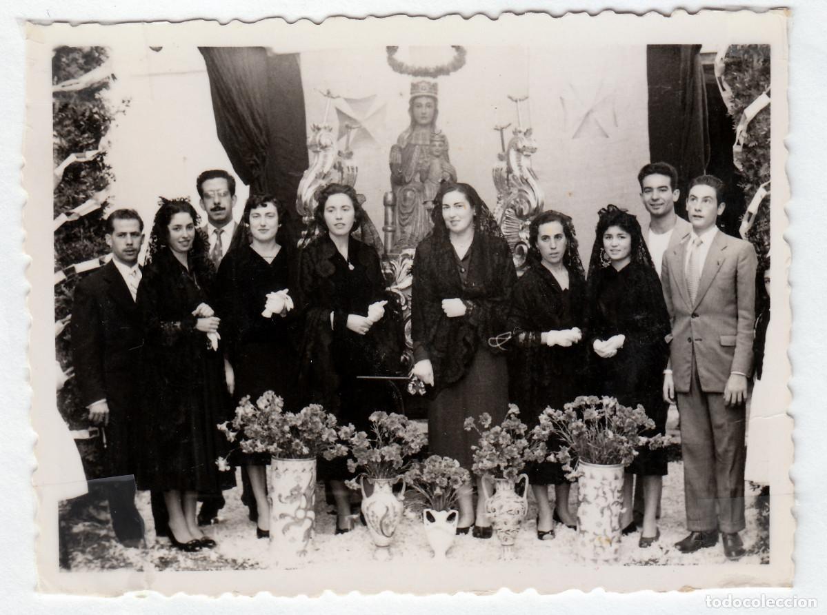 Fotograf&iacute;a antigua: Virgen. Iglesia. San Carlos de la R&aacute;pita, Tarragona. A&ntilde;os 50 g aa