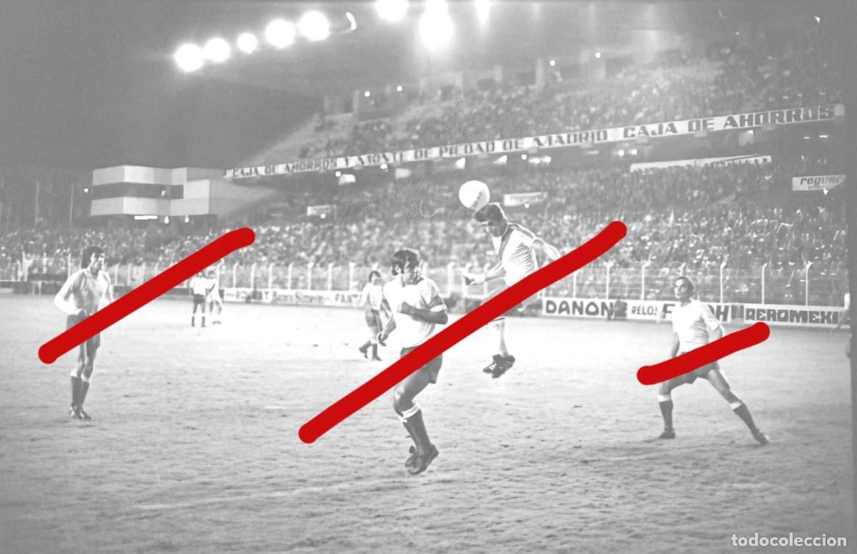 Fotografia antica: Partido de Futbol Rayo Vallecano - Las Palmas A&ntilde;os 70 - Negativo de Celuloide Fotografia Antigua