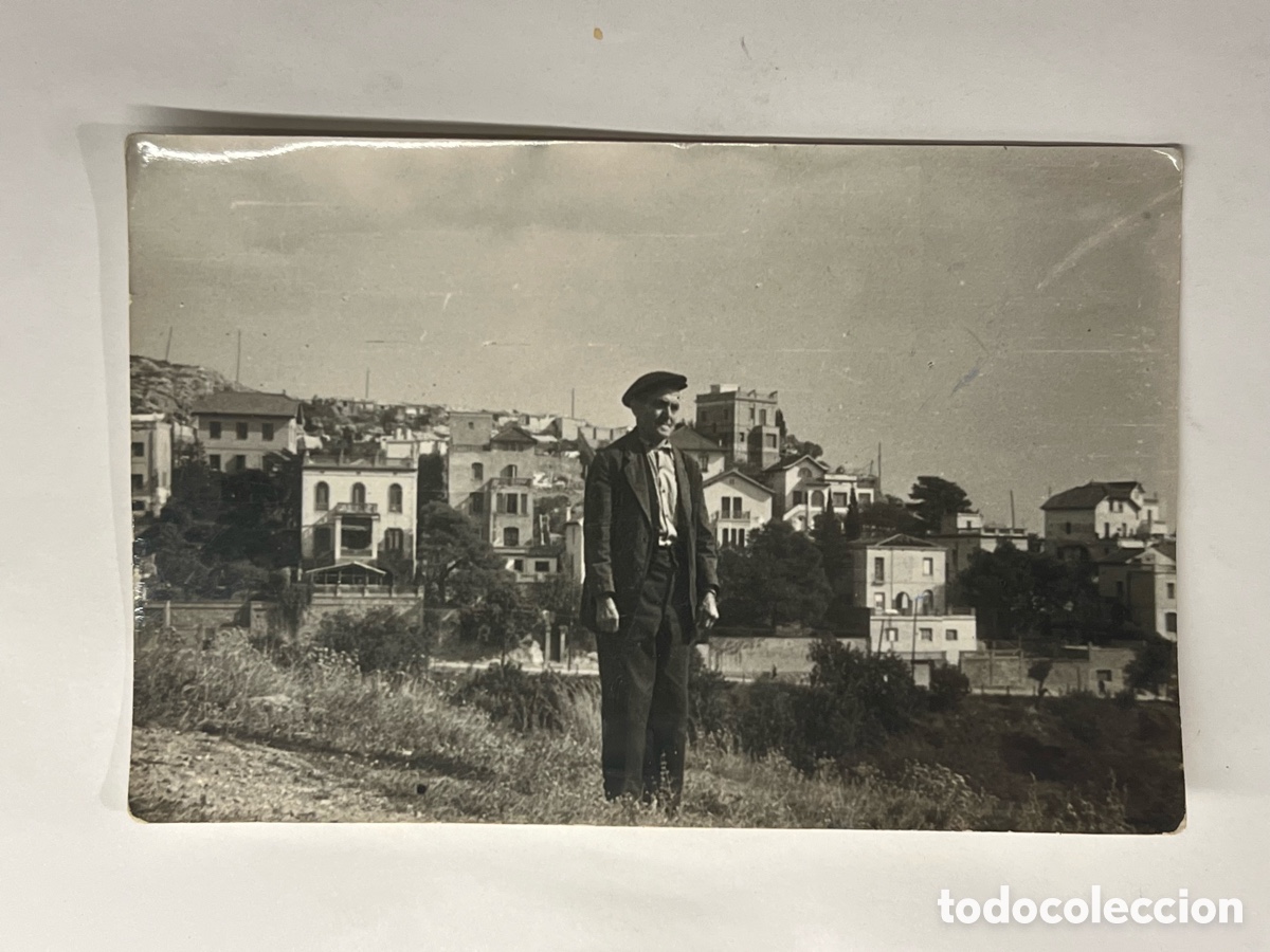 Fotograf&iacute;a antigua: ALGIMIA DE ALFARA (Valencia) Fotograf&iacute;a lugare&ntilde;o orgulloso de su pueblo. Vista panor&aacute;mica (h.1960?)
