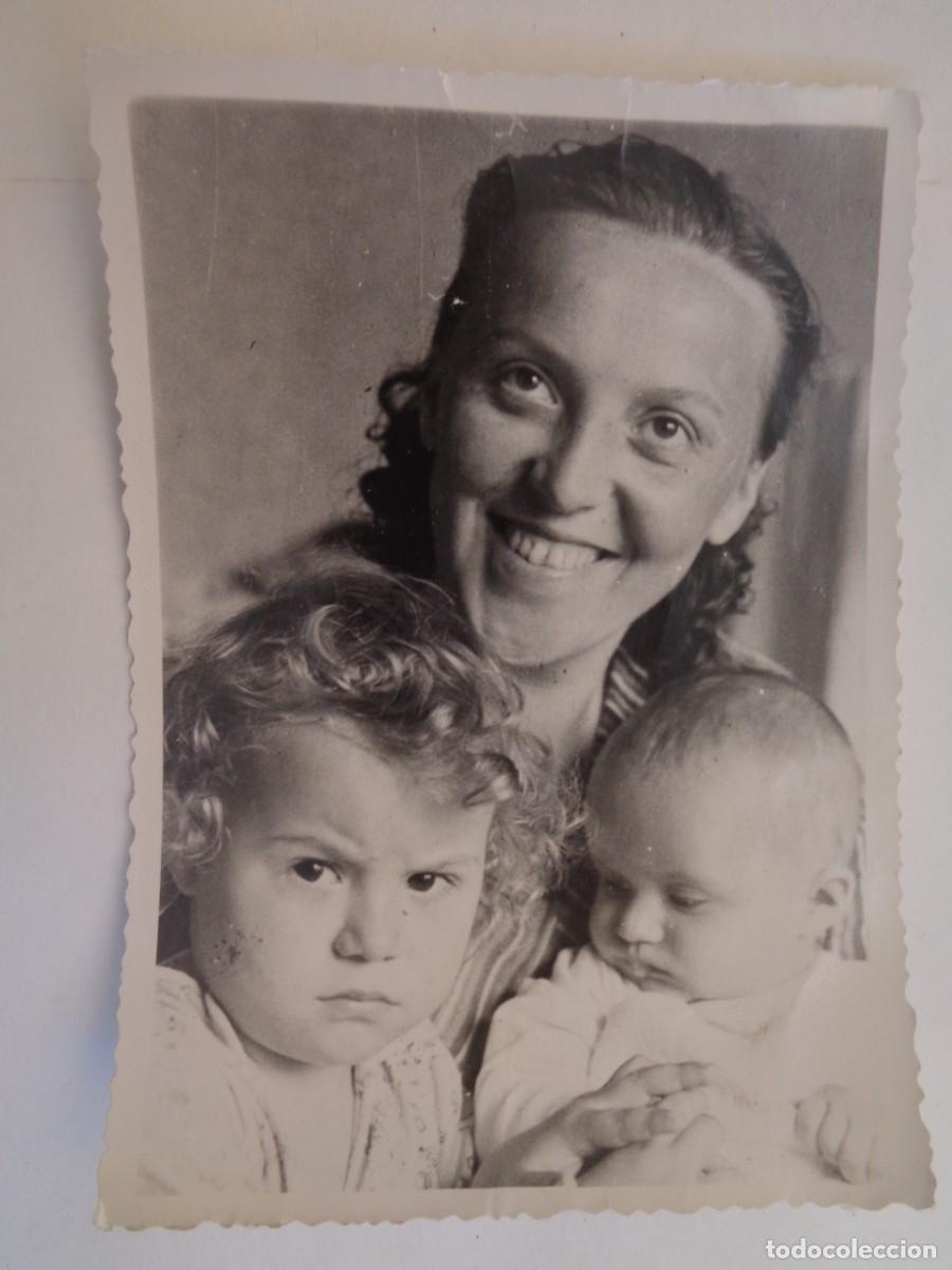 Fotograf&iacute;a antigua: BONITA FOTO DE MADRE CON NI&Ntilde;OS , A&Ntilde;OS 40