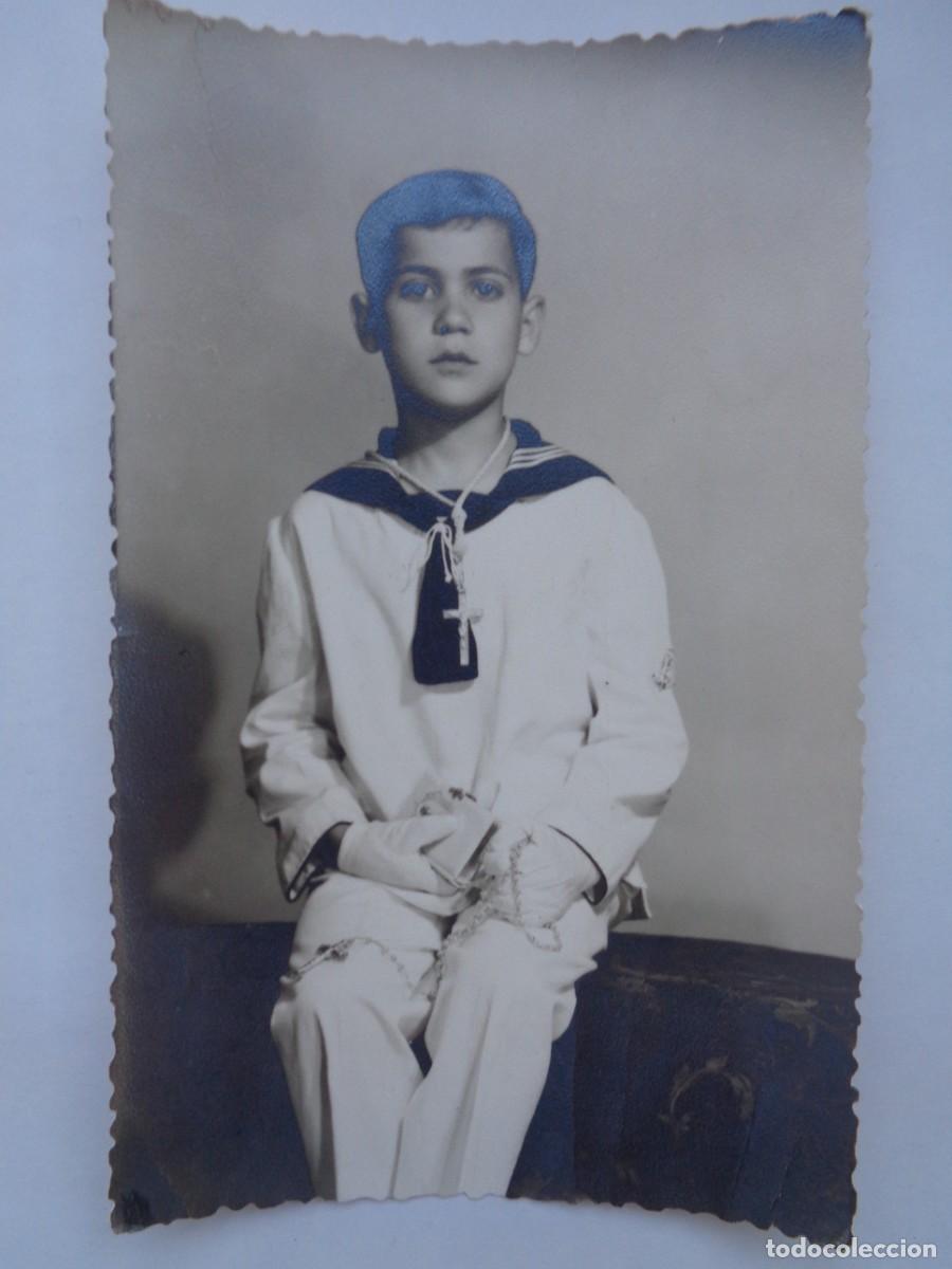 Fotograf&iacute;a antigua: BONITA FOTO DE NI&Ntilde;OS DE PRIMERA COMUNION , DE MARINERITO