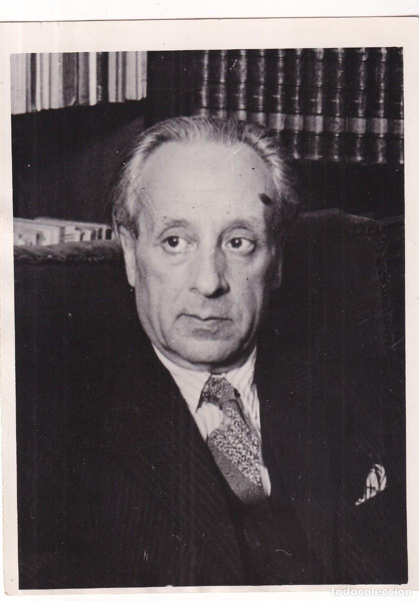 Fotograf&iacute;a antigua: Fotograf&iacute;a prensa 15 x 11 cm &Aacute;lvaro de Albornoz pol&iacute;tico, escritor espa&ntilde;ol, presidente. Rep&uacute;blica.
