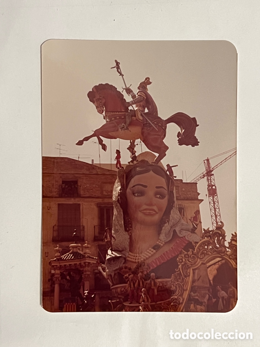 Fotograf&iacute;a antigua: FALLAS.. FALLA PLAZA DEL PILAR, Artista JOS&Eacute; MART&Iacute;NEZ MOLL&Aacute;.. LEMA L&acute;AUTO-MANIA (a.1983)