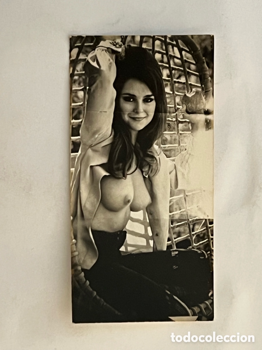 Fotograf&iacute;a antigua: FOTOGRAF&Iacute;A EROTICA.. Miss Agosto Pin - Up (h.1960?) Med&iacute;das: 12 x 6 cm.,