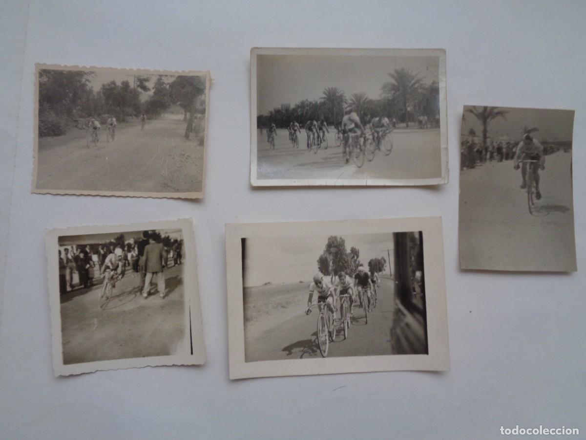 Fotograf&iacute;a antigua: CICLISMO : LOTE DE 5 FOTOS DE CICLISTAS EN CARRERAS . A&Ntilde;OS 40