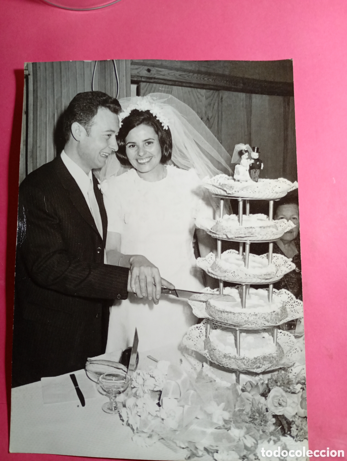 Fotografia antiga: VINTAGE LOTE 7 F0TOS B/M BOFAS NOVIOS Y PERSONAJES, TARTAS