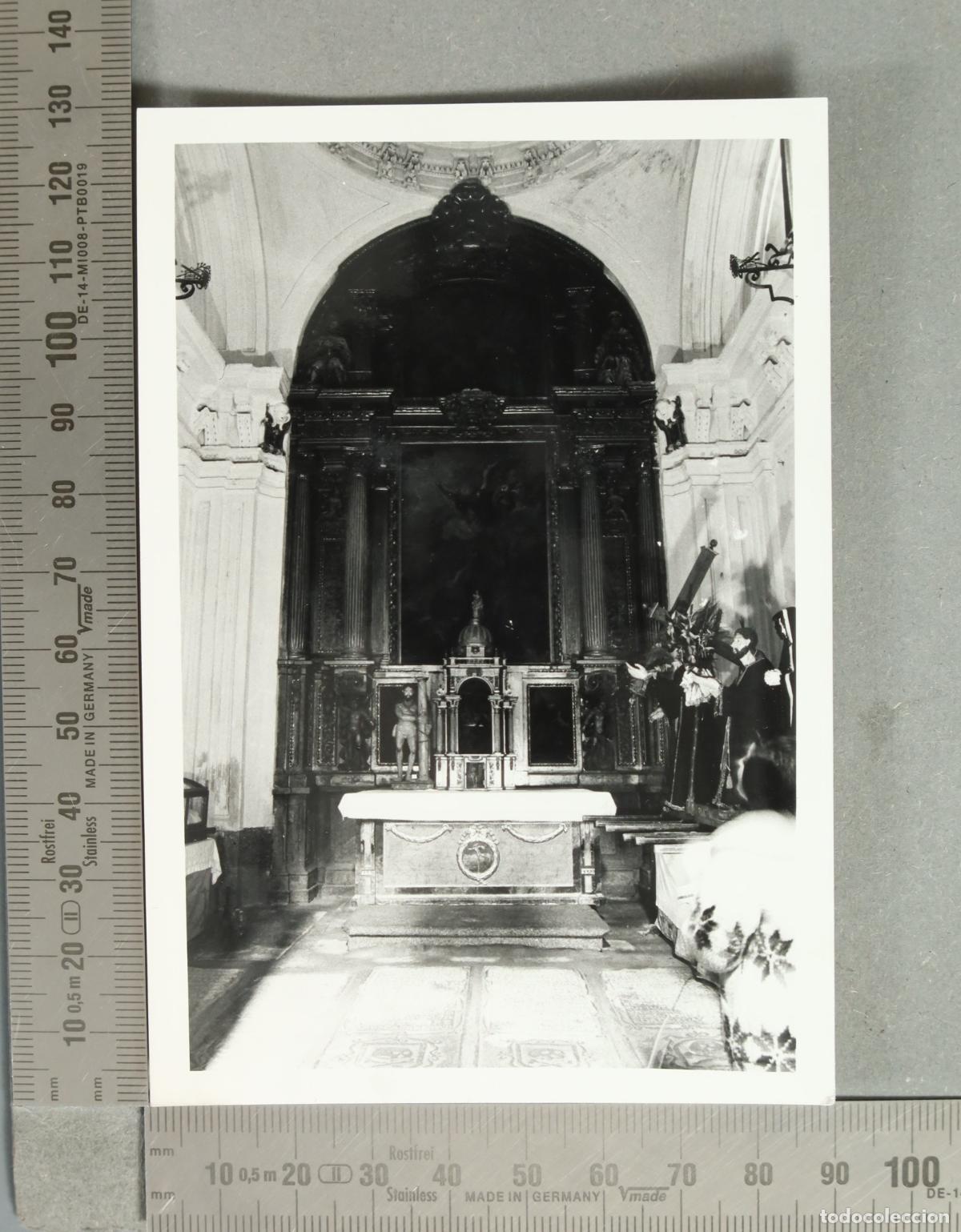 Photographie ancienne: FOTOGRAFIA. INTERIOR IGLESIA ALDEAVIEJA HACIA 1960