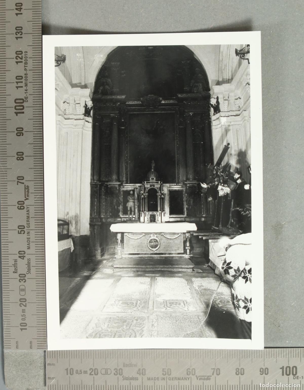 Photographie ancienne: FOTOGRAFIA. ALDEAVIEJA. RETABLO. INTERIOR INGLESIA HACIA 1960