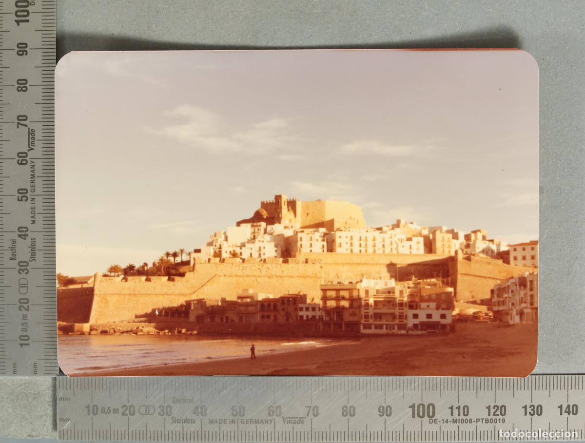 Fotograf&iacute;a antigua: FOTOGRAFIA. Vistas del castillo de Pe&ntilde;&iacute;scola desde la playa Norte HACIA 1970