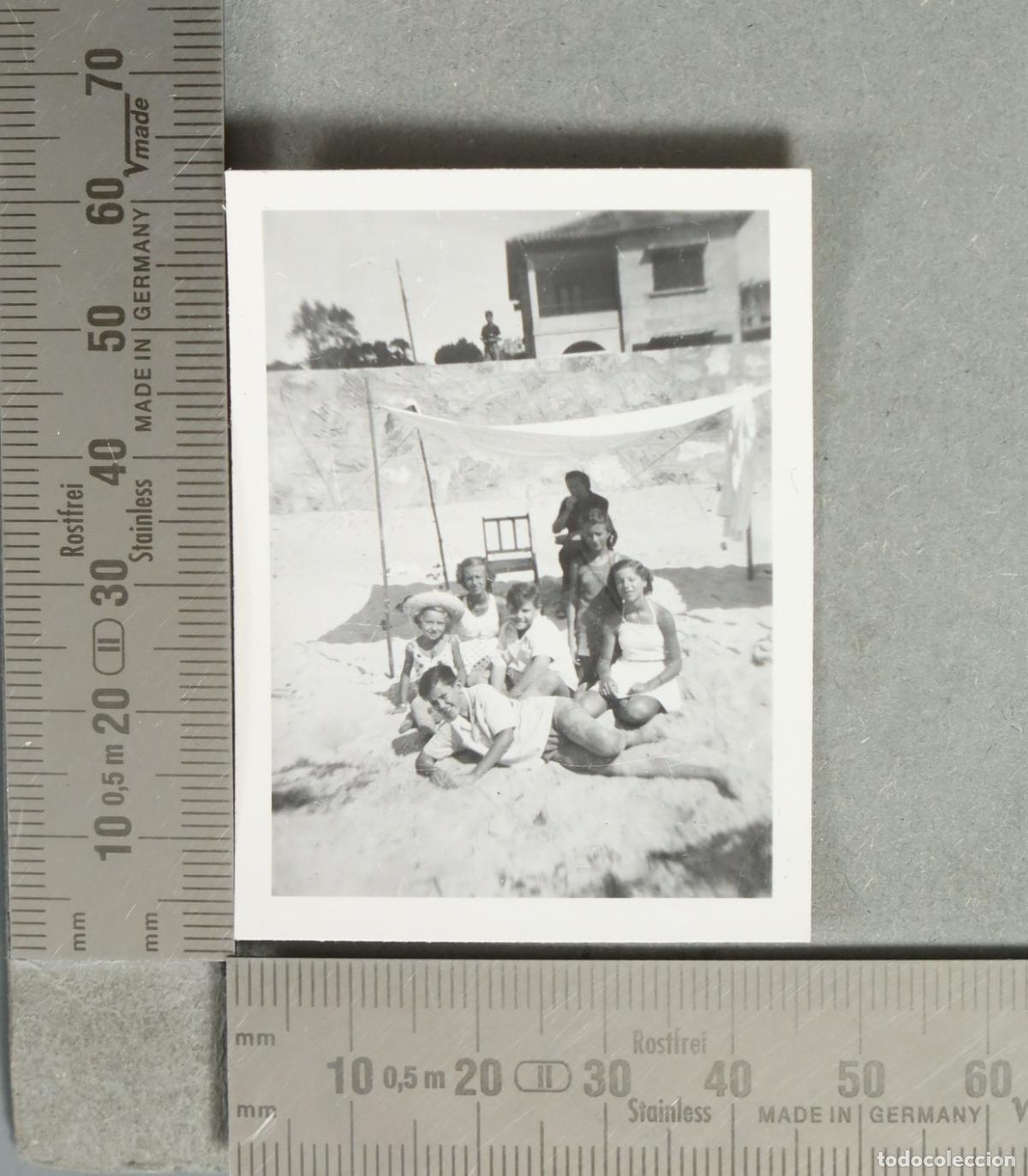 Alte Fotografie: FOTOGRAFIA. SANJENJO PLAYA 1950